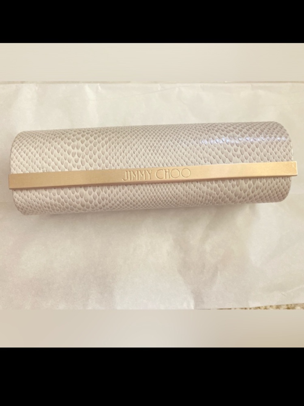 Jimmy Choo sunglasses semi hard case faux snakeskin leather